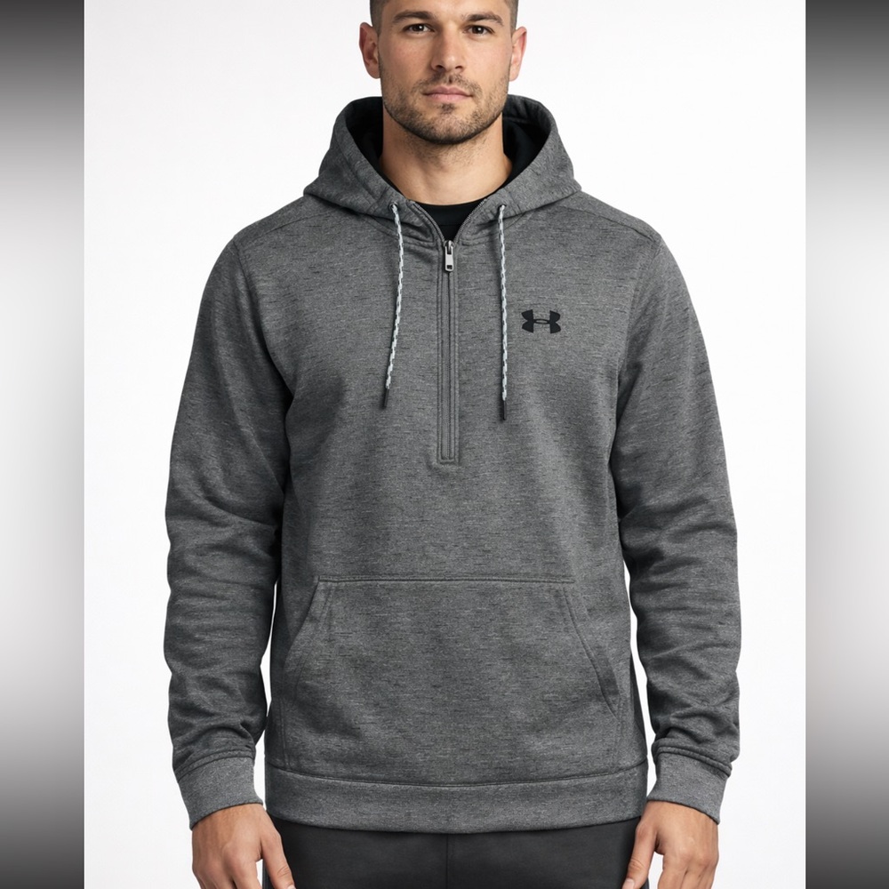 Under Armour Men’s Gray Quarter-Zip Hoodie Sweatshirt Size XL